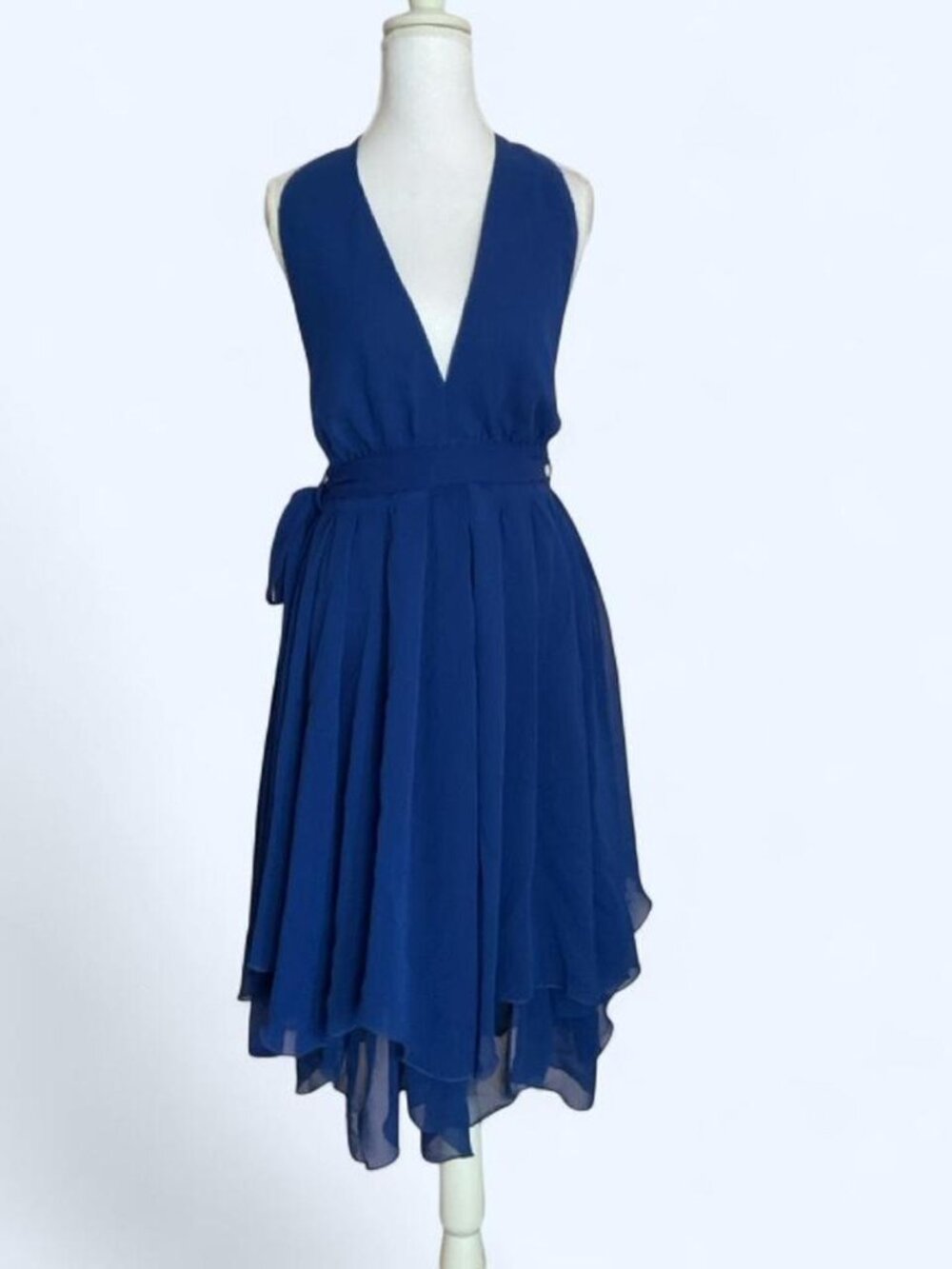 Y2K Forever 21 Navy Blue Halter Neck Dress